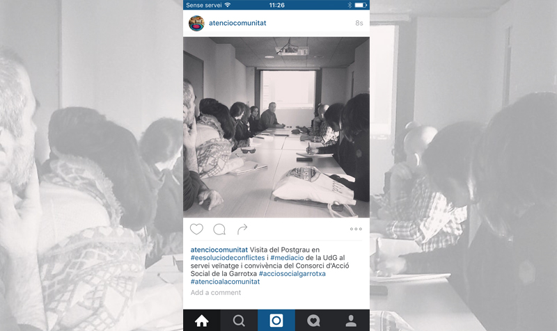 Visita del Postgrau de la UdG al servei d’Atenció a la Comunitat
