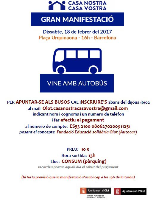 Vols participar de la manifestació per a l’acollida de persones refugiades i migrants?