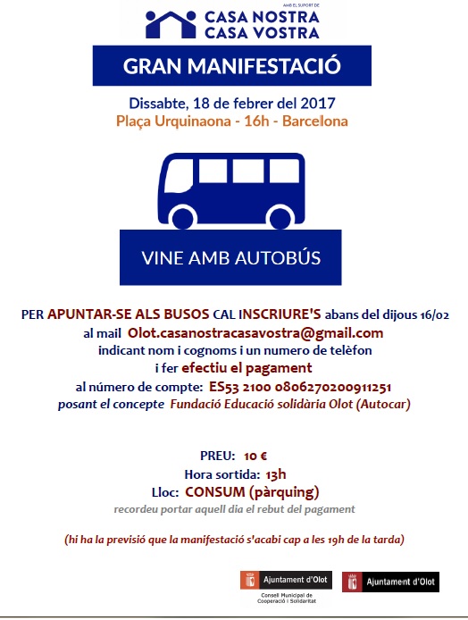 Vols participar de la manifestació per a l’acollida de persones refugiades i migrants?