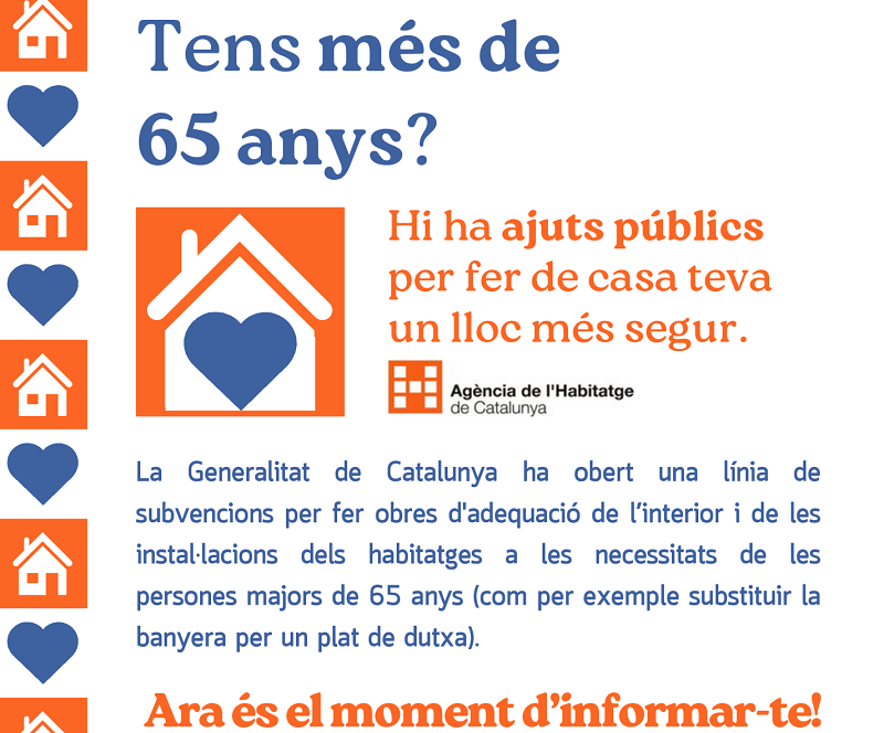 Xerrades informatives sobre les subvencions per majors de 65 anys per adequar l’habitatge