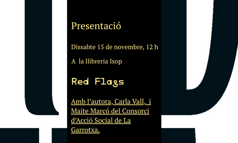 Presentació del llibre “Red flags” de Carla Vall