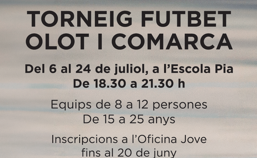 Inscripcions obertes a la quarta edició del “TORNEIG DE FUTBET”